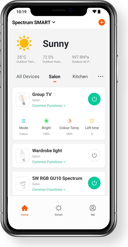 WLAN LED Spot - GU10 5W - RBG + CCT Alle Lichtfarben - per Produktbild 15
