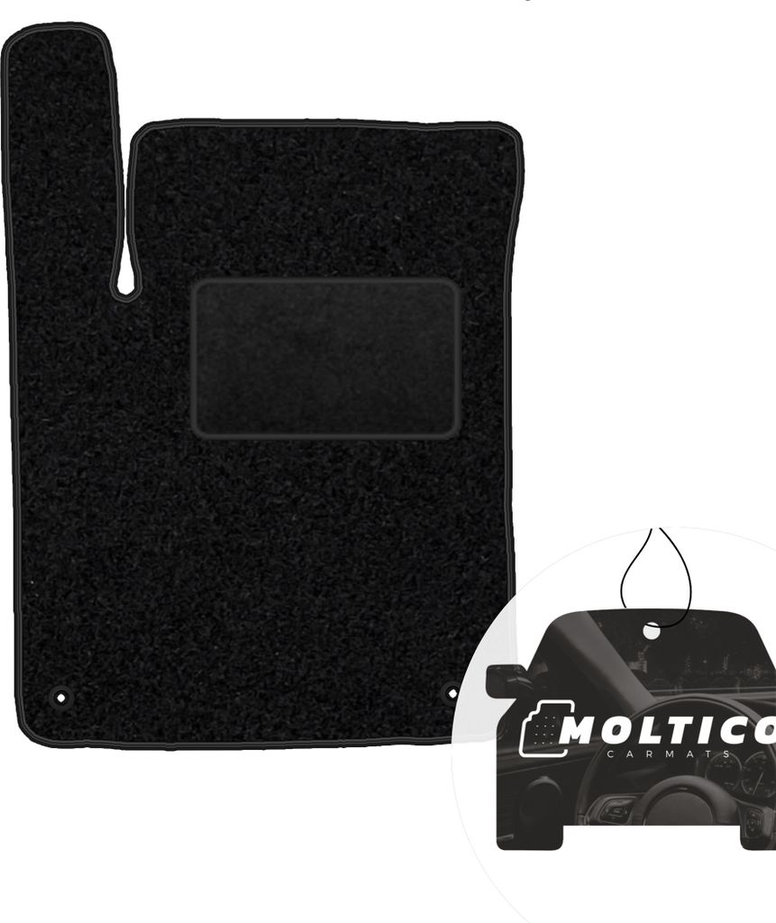 moto-MOLTICO Fahrer Fußmatte Auto Velours Fahrerseite Autoteppiche Schwarz Fahrermatte 1-teilig passend für Citroen C3 II DS3 2009-2016