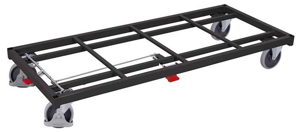 VARIOfit Schwerlastwagen Gummibereifung 500kg Tragkraft 2080x880mm Anthrazitgrau RAL 7016