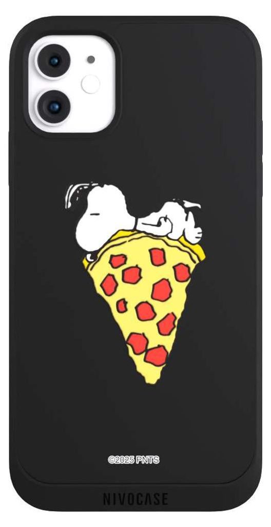 NIVOCASE Handyhülle für Apple iPhone 11 Hülle NIVOpure Case Schwarz Pizza Peanuts Snoopy
