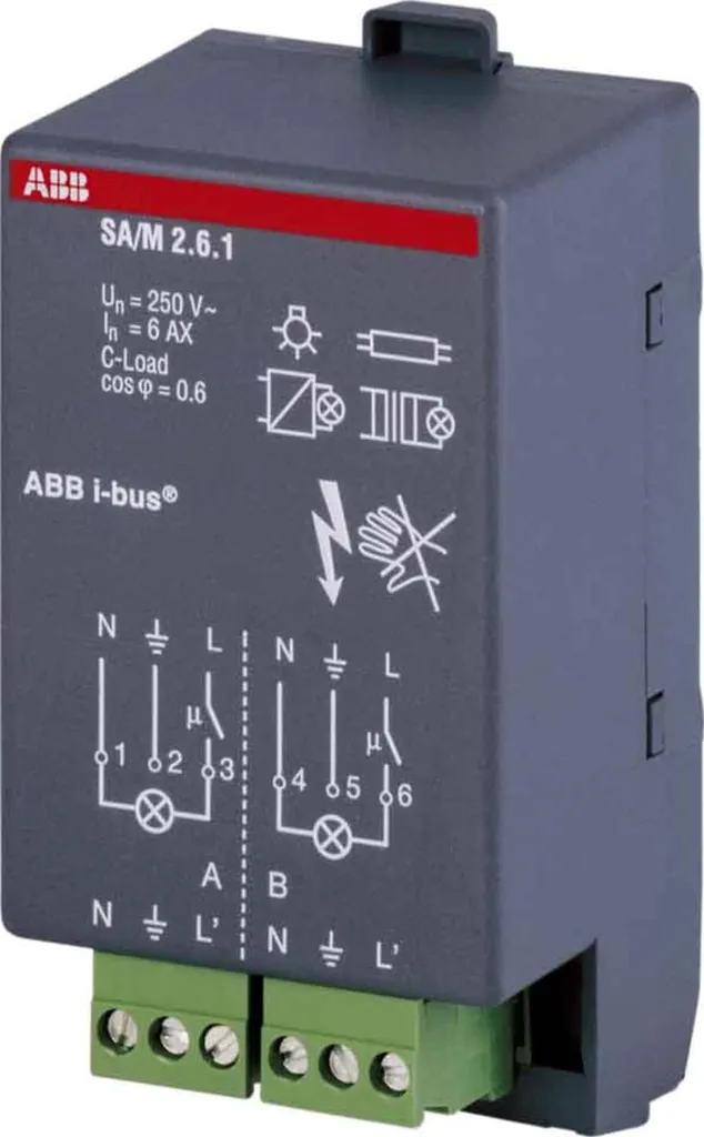 Module de commutation ABB SA/M2.6.1 6A avec horloge de précision S&J
