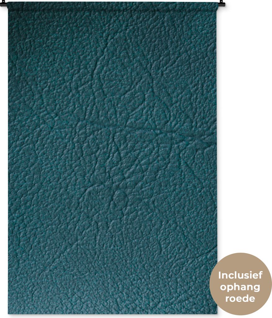 MuchoWow Wandteppich Wandbehang Leder - Lederoptik - Grün - Blau 120x180 cm Tapisserie Dekoration Wandtuch - Schlafzimmer - Dekorationen für da...