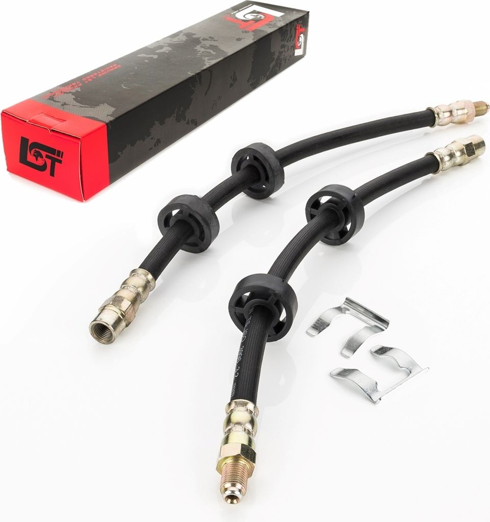2x Bremsleitung Bremsschlauch vorne + Halteklammer für Seat Toledo I 1L 315 mm