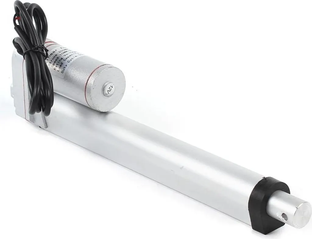 Vérin électrique 12V 10mm/s IP54 en aluminium rouge et sa télécommande RF - 7
