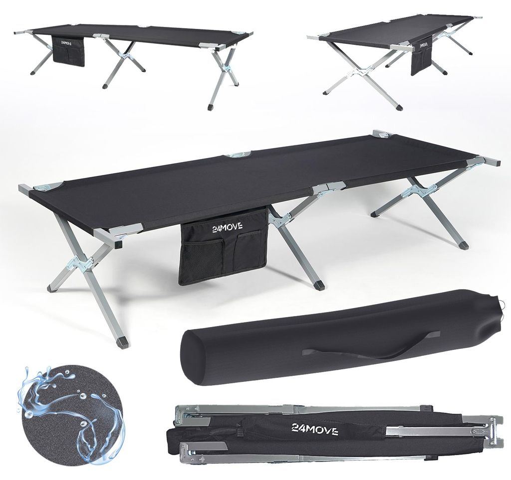 24MOVE® Feldbett Campingbett bis 200 kg In-und Outdoor Produktbild 