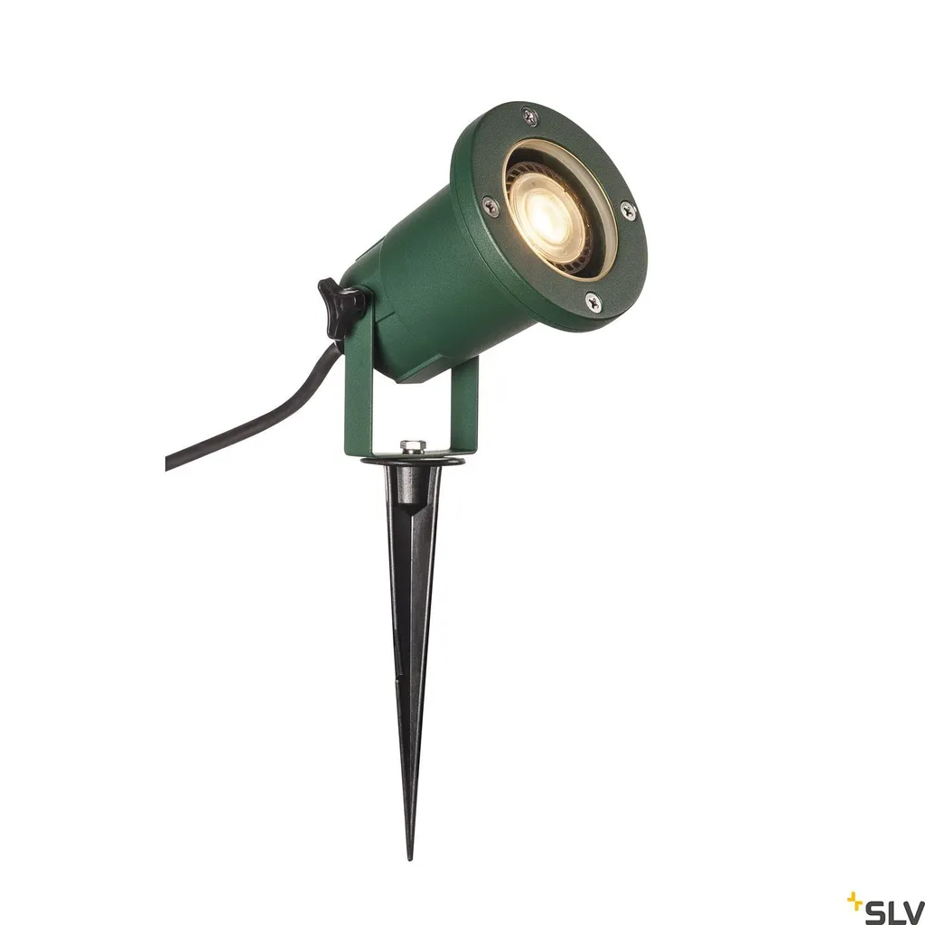 Big Nautilus Spike 15 Outdoor Projecteur GU10 Vert avec Piquet de Terre