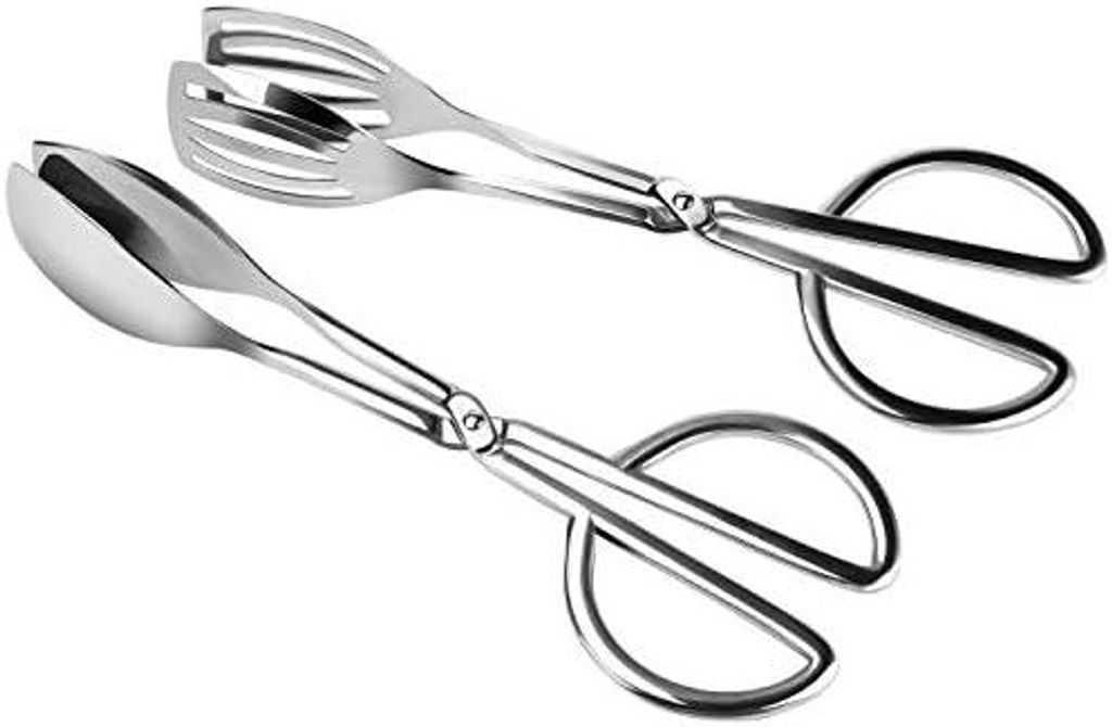 Essen Tong 2 Pack Edelstahl BBQ Kš¹che Kochen Zangen Serving Utensil Tong Cookies Kuchen Clip Kš¹che Zubeh?r