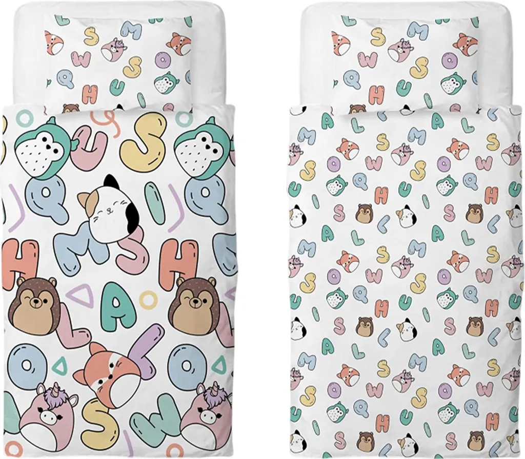 Linge de Lit Squishmallows Blanc Multicolore TC251 - Design Figurines