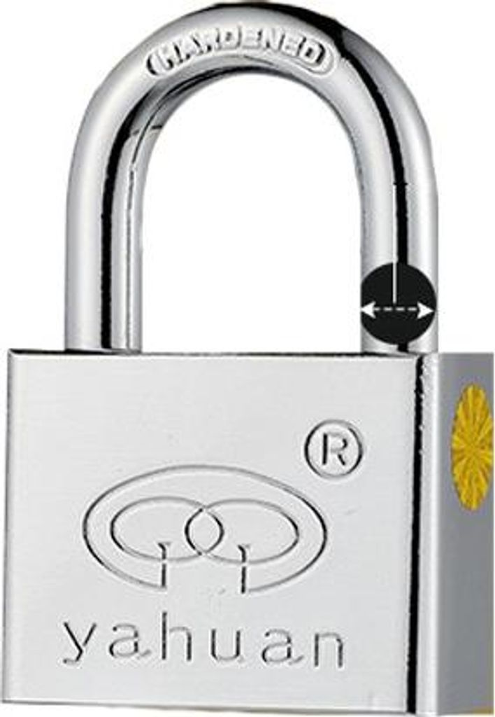 INF 60mm Eisen Vorhängeschloss - Silber, Vierkantklinge für Außensicherheit