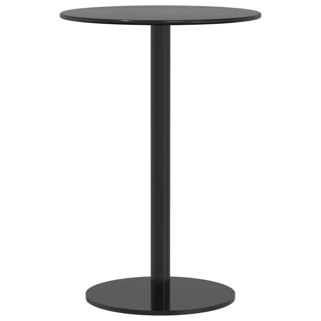 Tavolo Giardino Rotondo SYFAX 50 cm Acciaio Nero - Arredo Duraturo