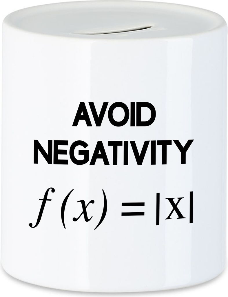 Avoid Negativity Spardose Lustige Geschenkidee Mathematiker Physiker Formeln Studium