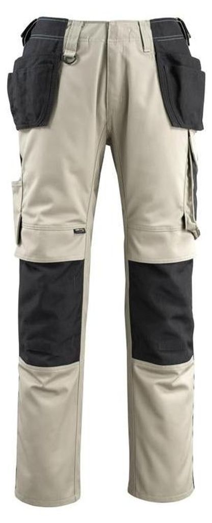MASCOT Bremen Handwerkerhose Größe 90C62, hellkhaki/schwarz | Packung (1 Stück)
