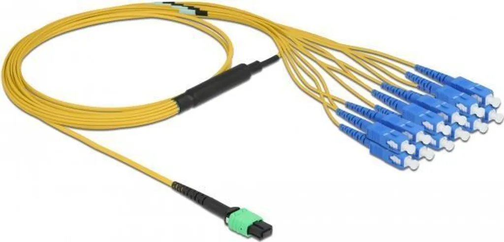 Cordon Fibre Optique 2m MPO SC UPC Monomode sans Halogène Delock
