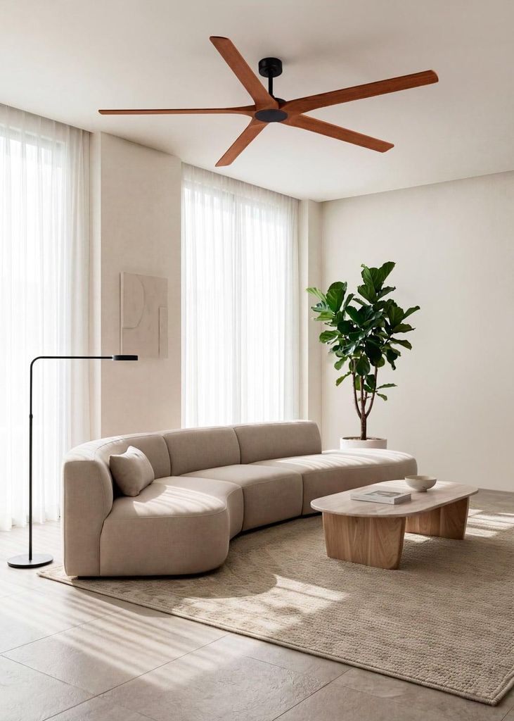 CREATE - WIND INDUSTRIAL WOOD - Leiser 40W-Deckenventilator Produktbild 