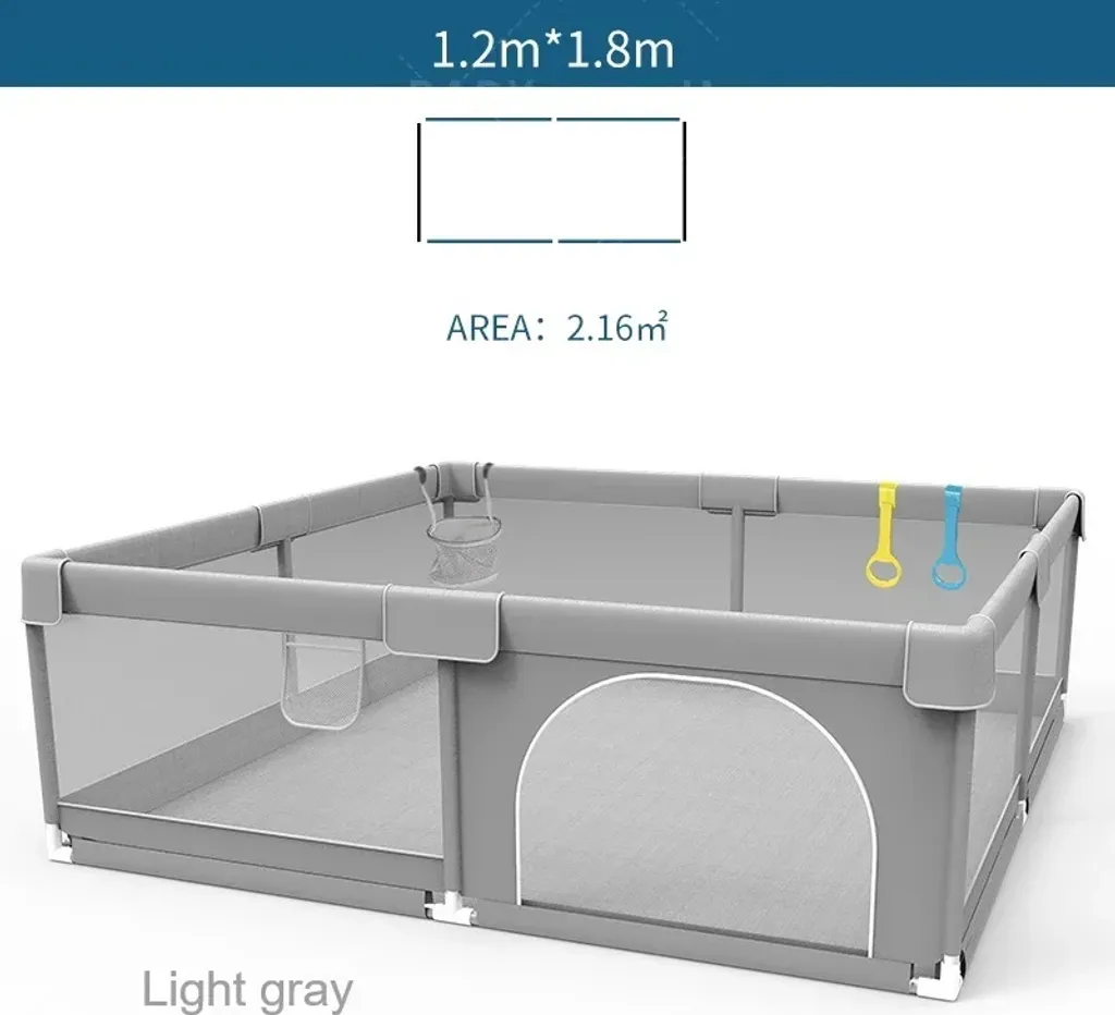 Box per Bambini 120x180 Grigio Chiaro: Sicurezza e Libertà di Gioco - 2