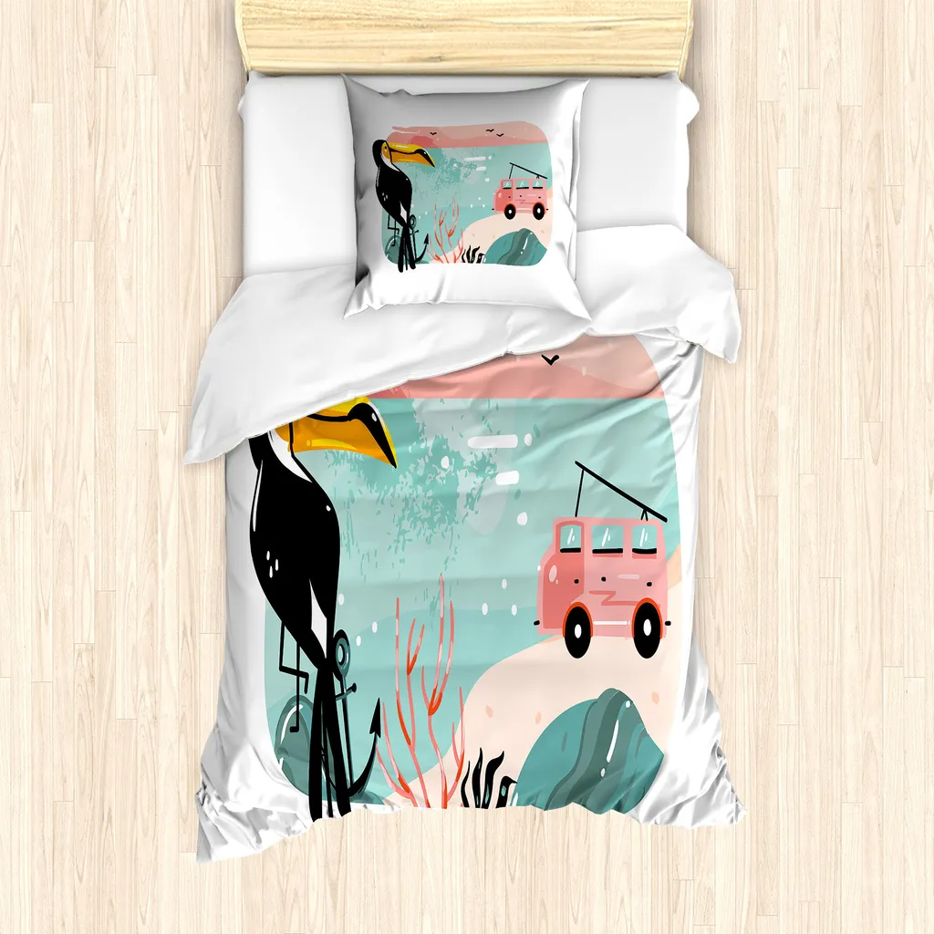 Copripiumino Grafico ABAKUHAUS Van-Toucan 135x200: Design e Benessere