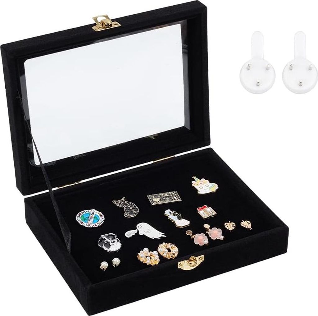 Displaybox für Medaillen und Abzeichen - Stabil und Elegant - 1 Stück - Schwarz