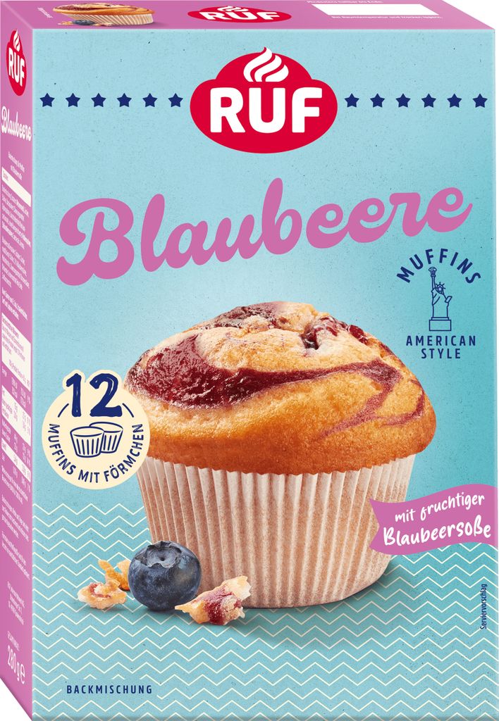 RUF Muffins Blaubeere Backmischung Produktbild 