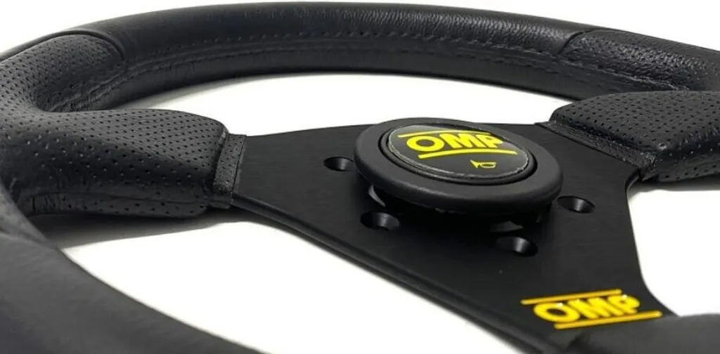 Volant de Course Sport 300mm OMP OD/1989/NN Noir en Polyuréthane Durable