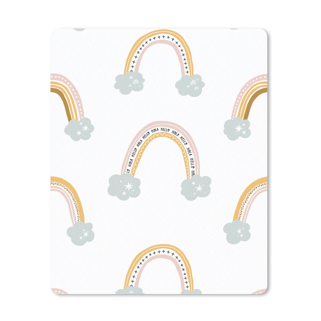 MuchoWow Mauspad Mousepad Mädchen - Muster - Regenbogen 19x23 cm - Mousepads - Maus Mat - Pad - Mausunterlage - Mauspads - Spielen