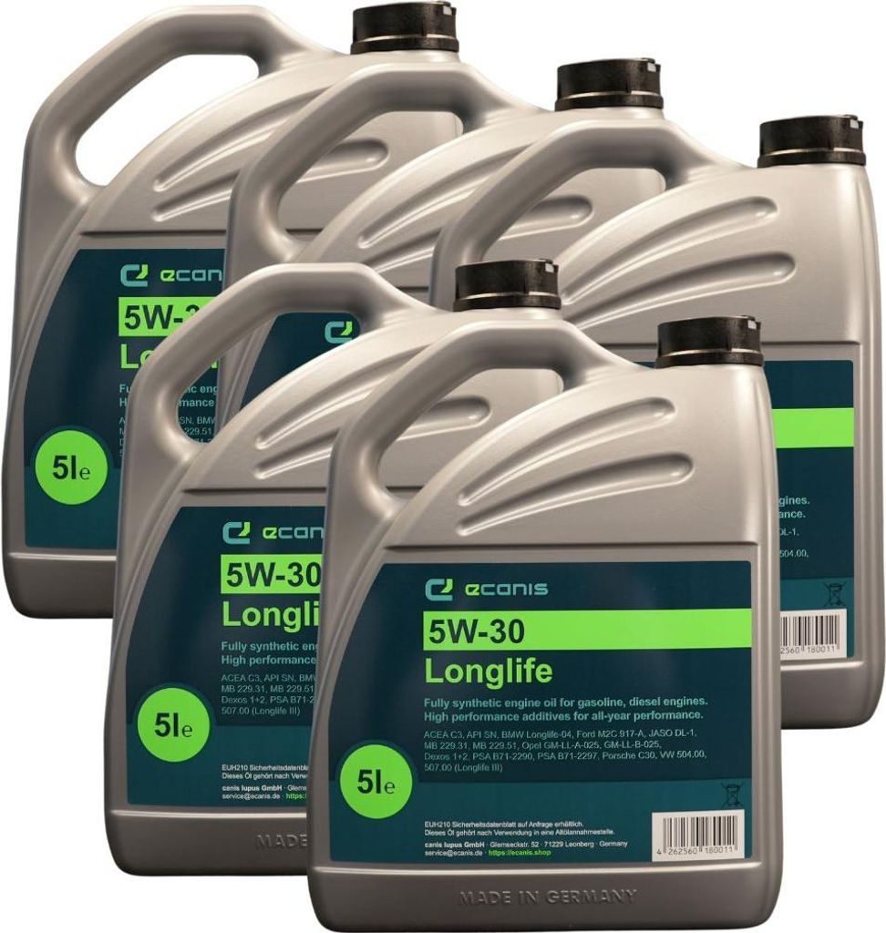 Motoröl Multipack 5x5 l 5W-30 C3 SN ECANIS Longlife vollsynthetisch für PKW