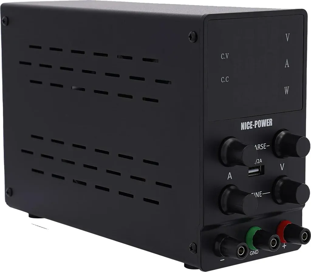 Alimentation de laboratoire réglable 0-30V 0-10A Noir Haute Précision