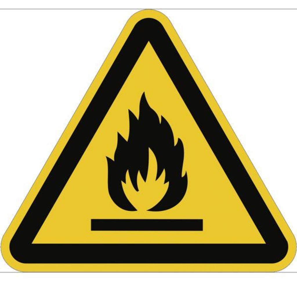 Dreifke® Aufkleber Warnung vor feuergefährlichen Stoffen Produktbild 