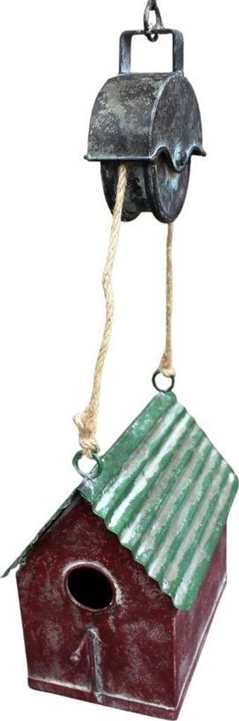 Vogelhaus Nistkasten mit Umlenkrolle