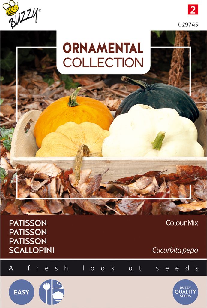 Buzzy Ornamental Kalebasse Patisson Farbe Mischung Samen - Ca. 3 gr | Buzzy_029745