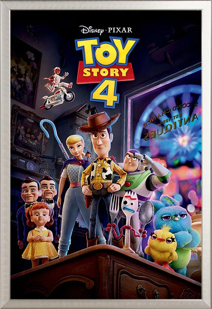 Décoration murale Toy Story 4 encadrée pour chambre enfant ou bureau