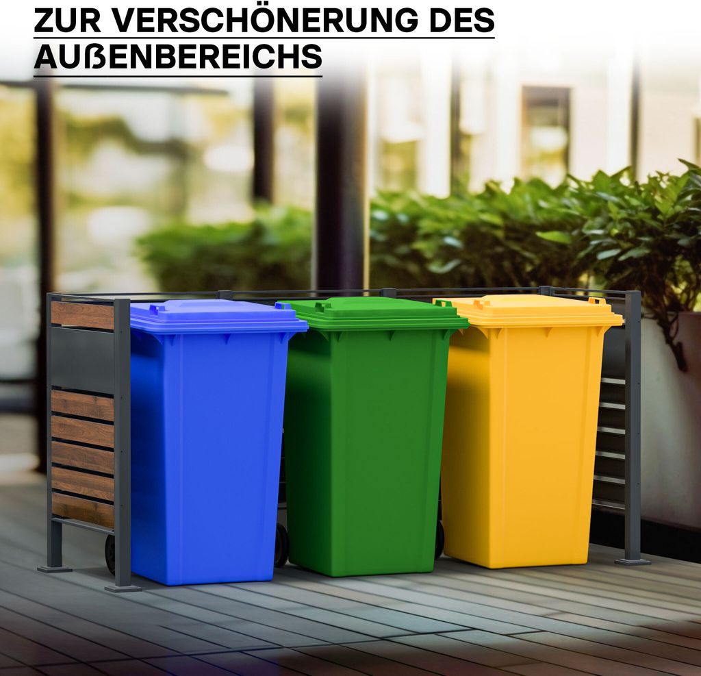 Nástavec na oplocení odpadkových košů Wiltec z oceli ve Obrázek produktu 5