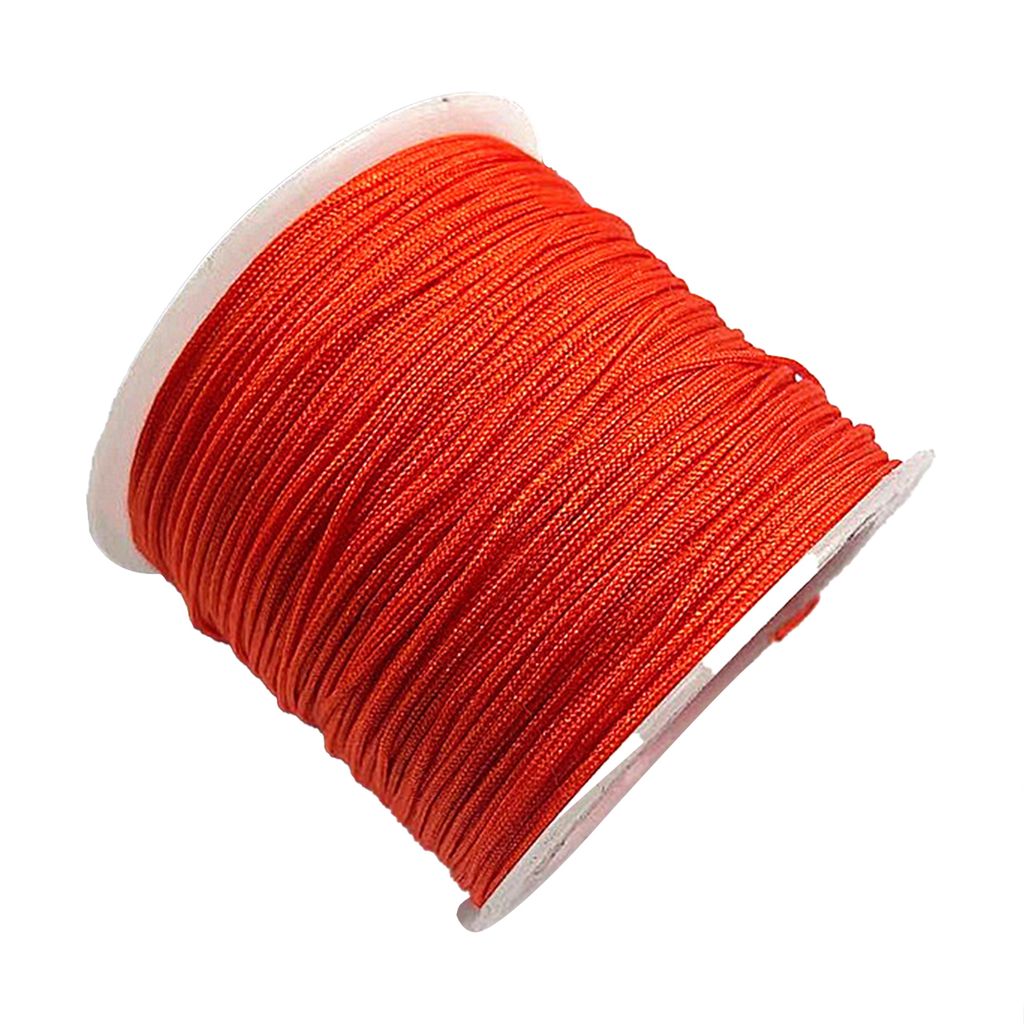 1 Rolle Nylon-Bastelschnur, gewachst, atmungsaktiv, klare Textur, Traumfänger, gewachste Fadenschnur zum Nähen-Zitrusrot