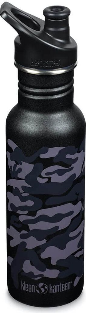 Klean Kanteen 532ml Classic Narrow (Sport Cap)- Black Camo