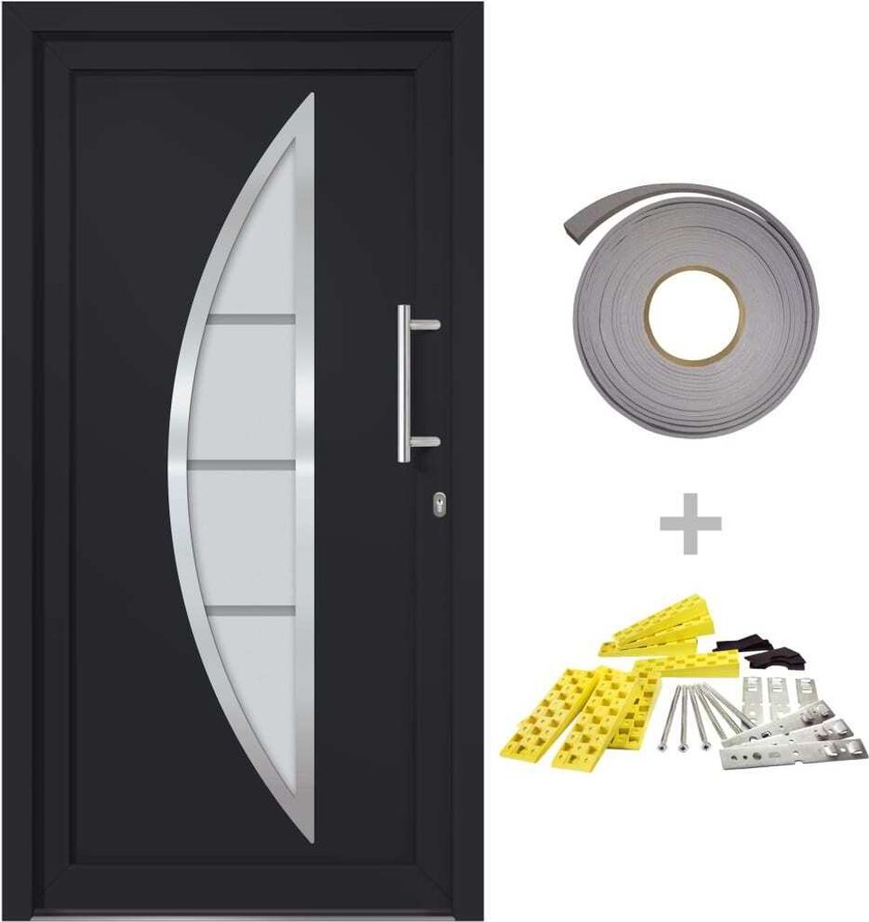 vidaXL Haustür Anthrazit 108x200 cm