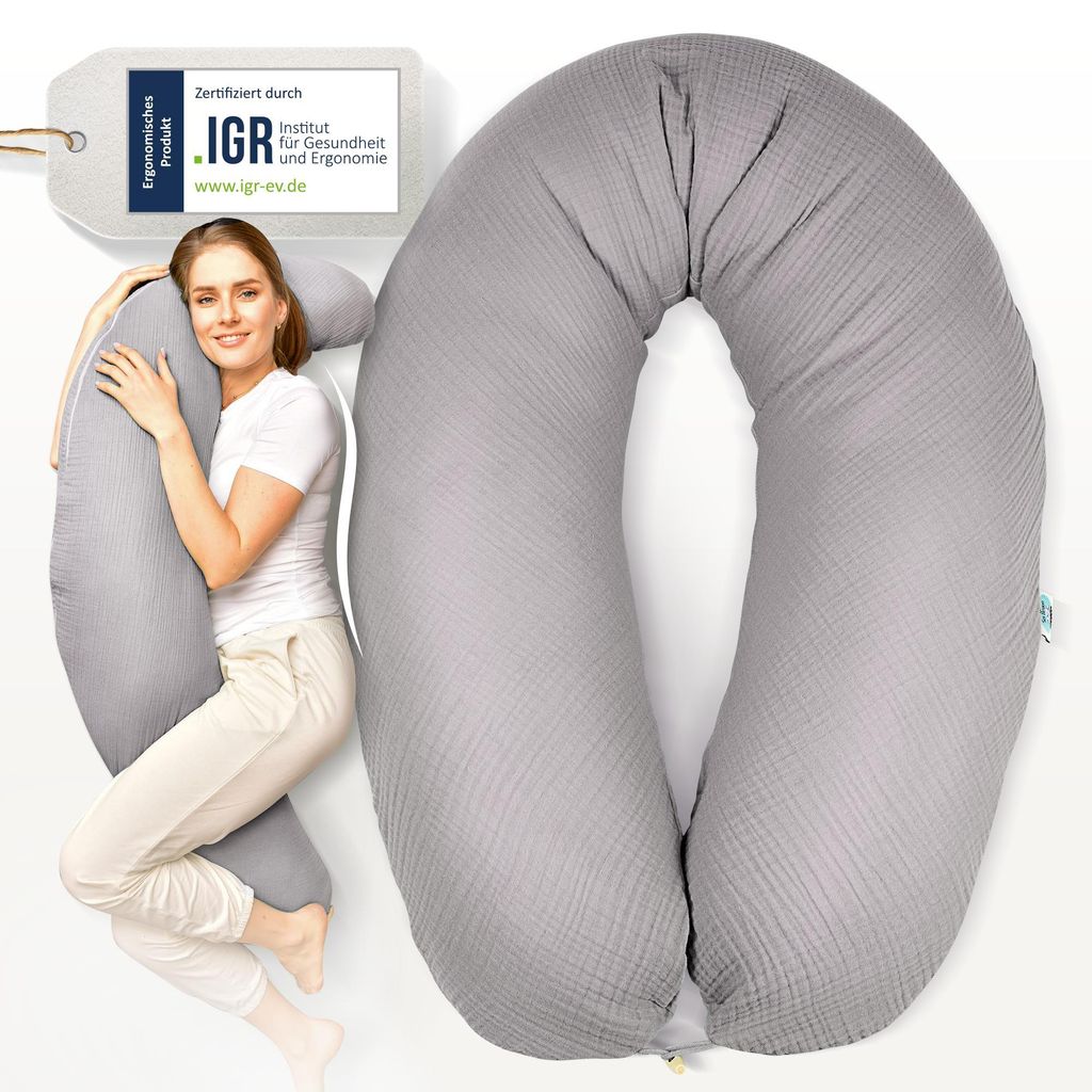Stillkissen 190x30 XXL | Füllung Faserbällchen | Bezug 100% Produktbild 