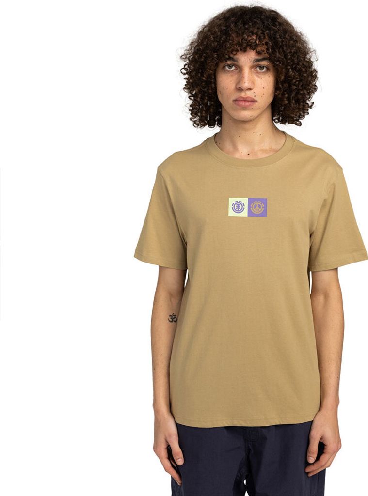 Element Dual Kurzarm-t-shirt Braun L Mann Braun L
