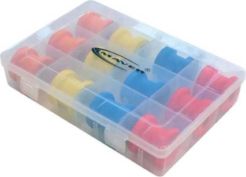 Maver Clear Rig Box 12 Angelschnurwickler Durchsichtig 20 x 14 x 4 cm Durchsichtig 20 x 14 x 4 cm
