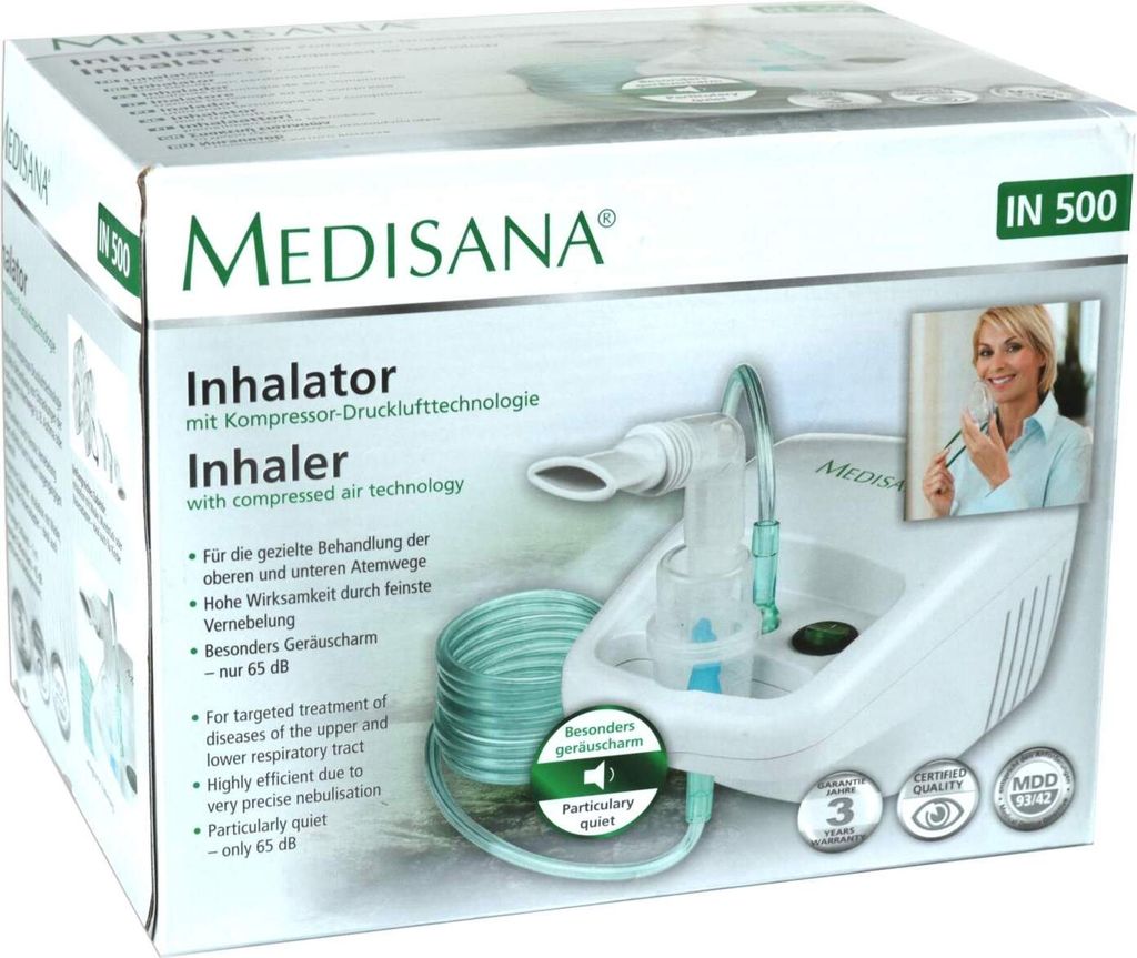 Inhalátor Medisana IN 500 19,5x13,5x9,2 cm biely 54520 Obrázok produktu 25