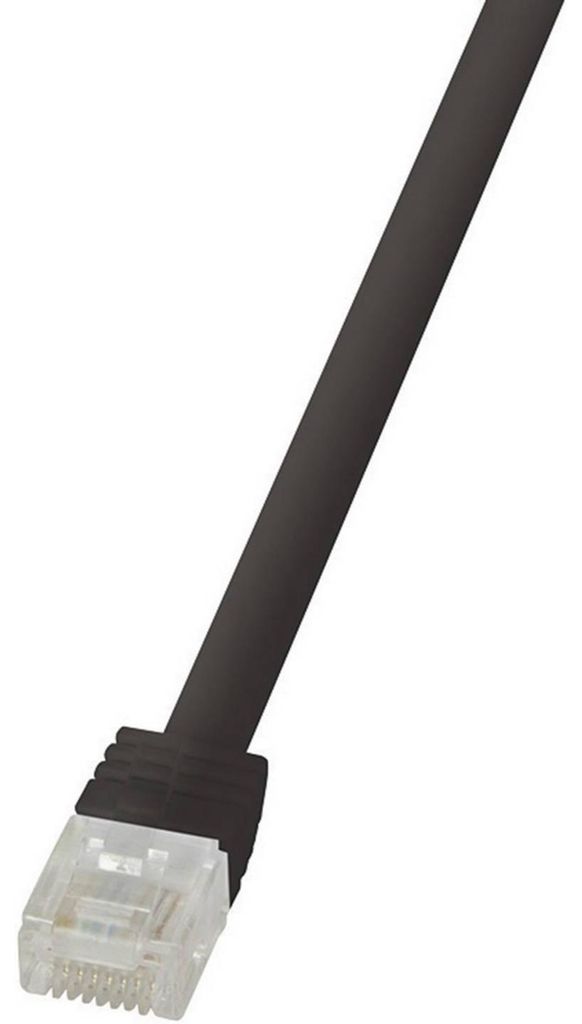 LogiLink CAT 6A SlimLine platte patchkabel, U/UTP, zwart, 1 Productafbeelding 