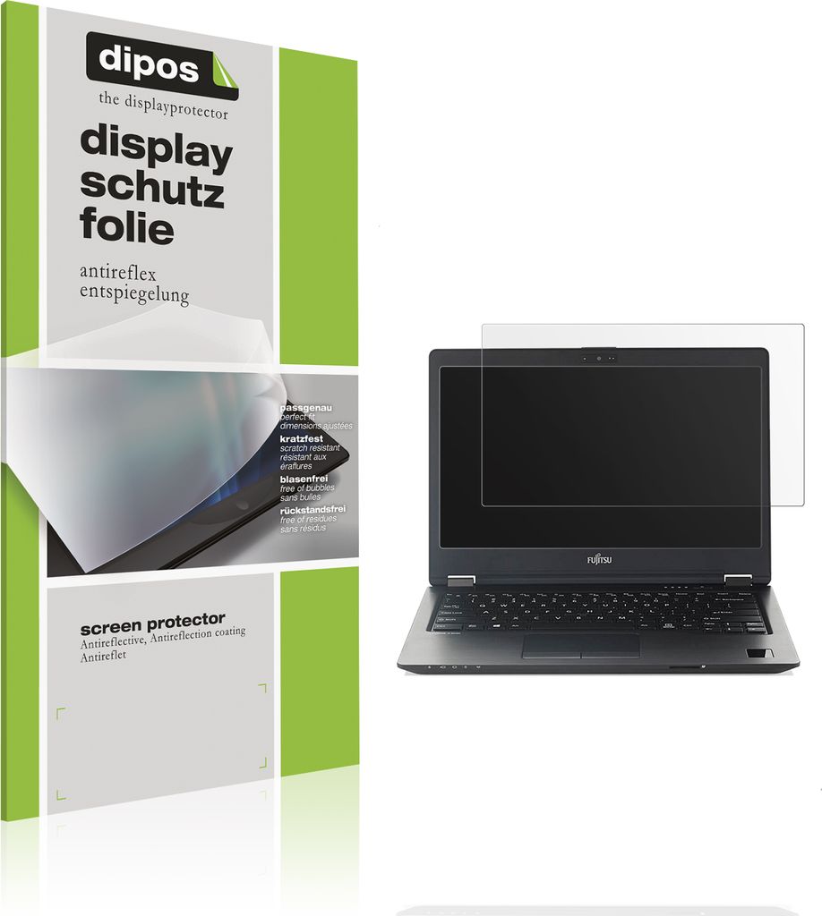 2x Schutzfolie für Fujitsu Lifebook E756 15.6 matt Displayschutzfolie Folie Display Schutz dipos