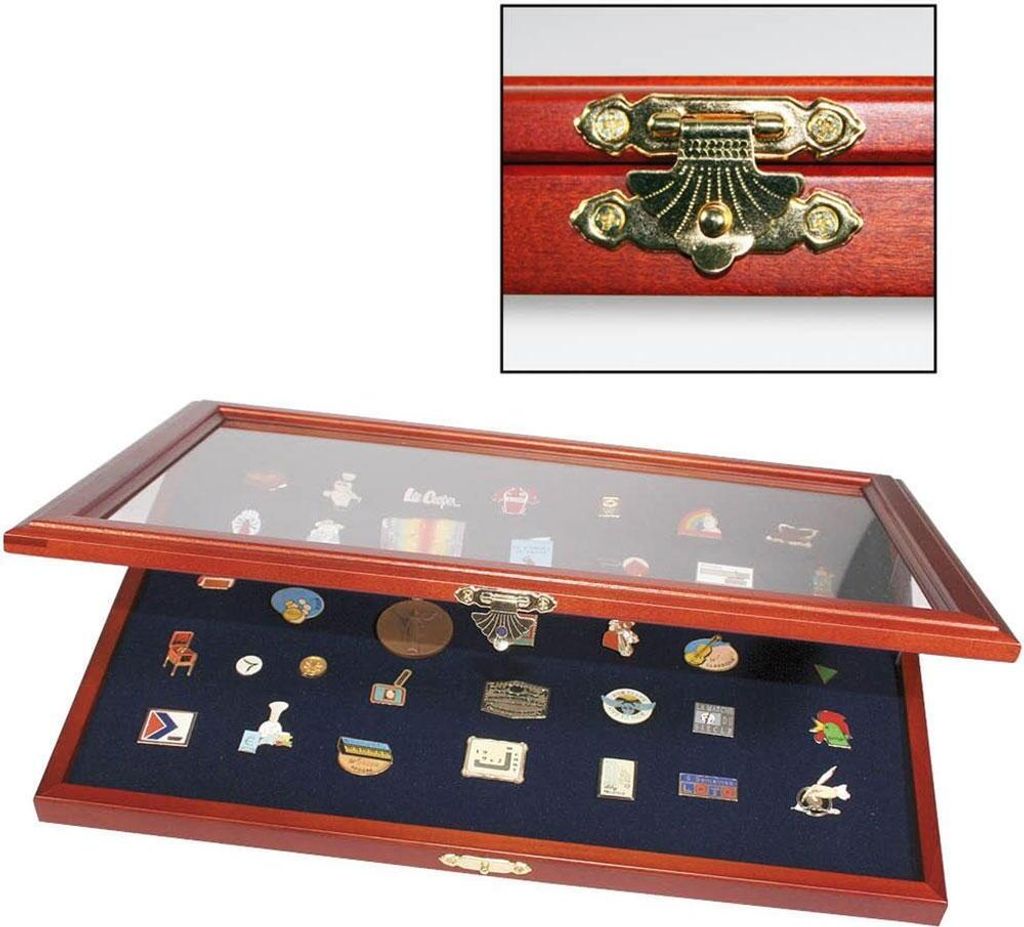 Holz-Vitrine für 100 Pin's Modellnr. 5866