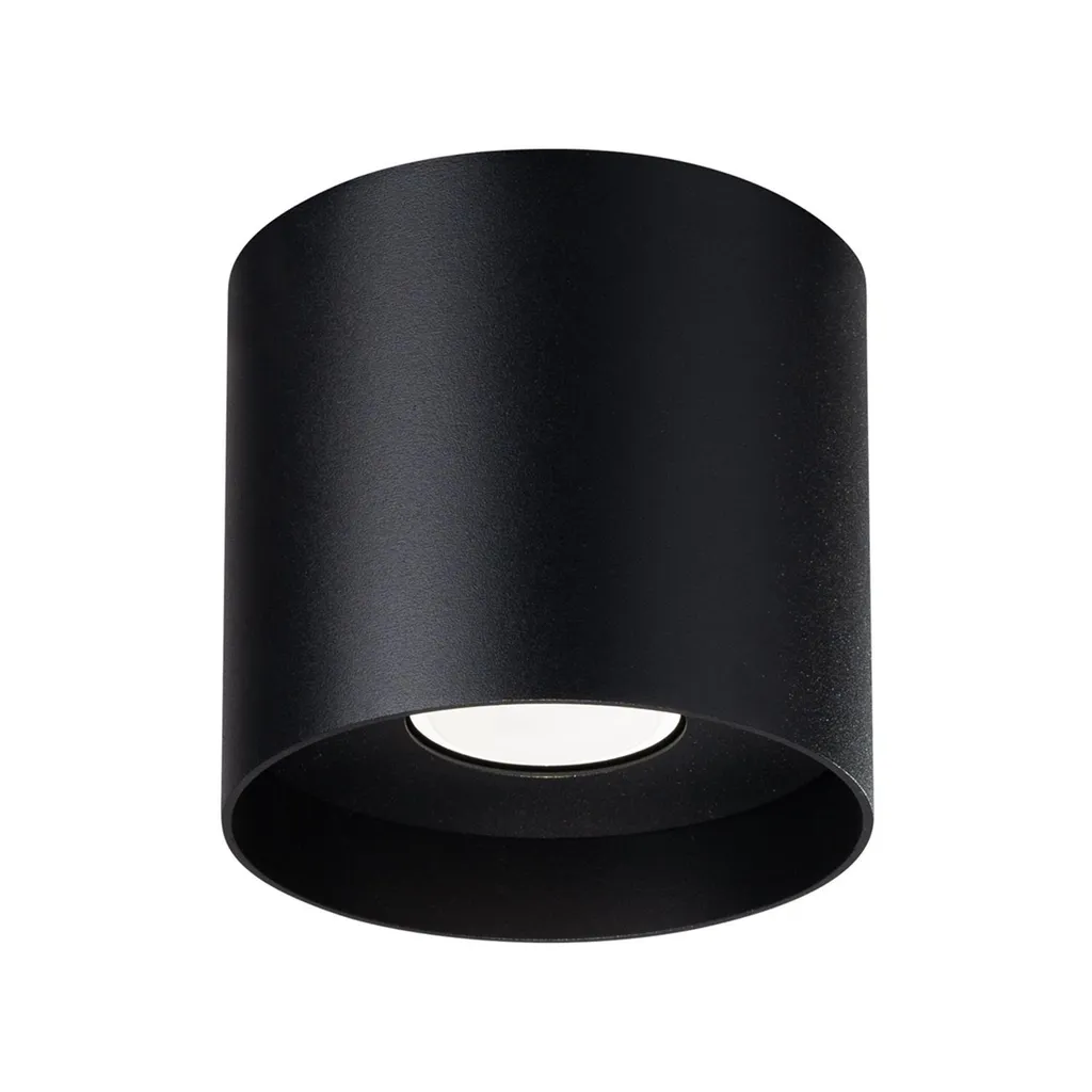 Lampada da soffitto MIKA nero 1xGU10 10W alluminio 11x12x12cm Sollux Lighting