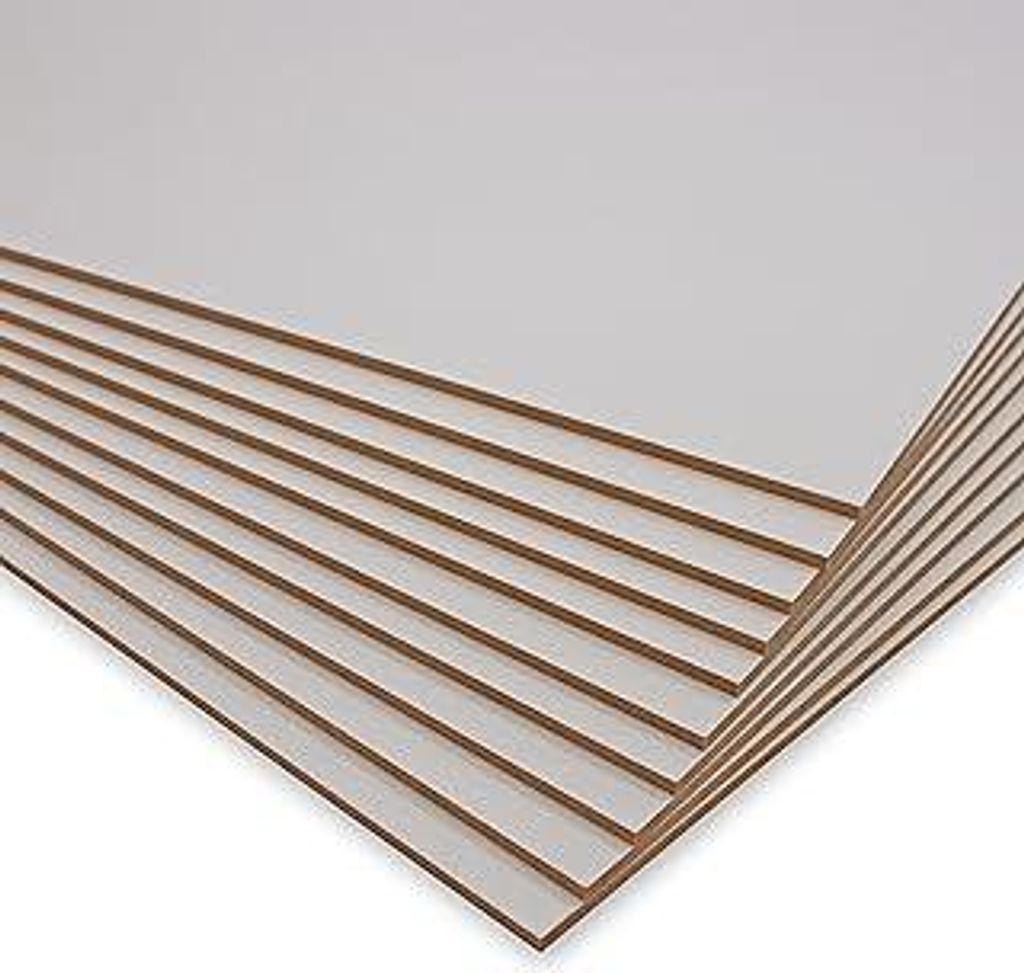 PEGBOARD MDF Platten 60x40cm - 10 x MDF-Platten 3 mm einseitig weiß lackiert | präzise Zuschnitte | Perfekt für Lasergravur CNR Router Bilderrahmen