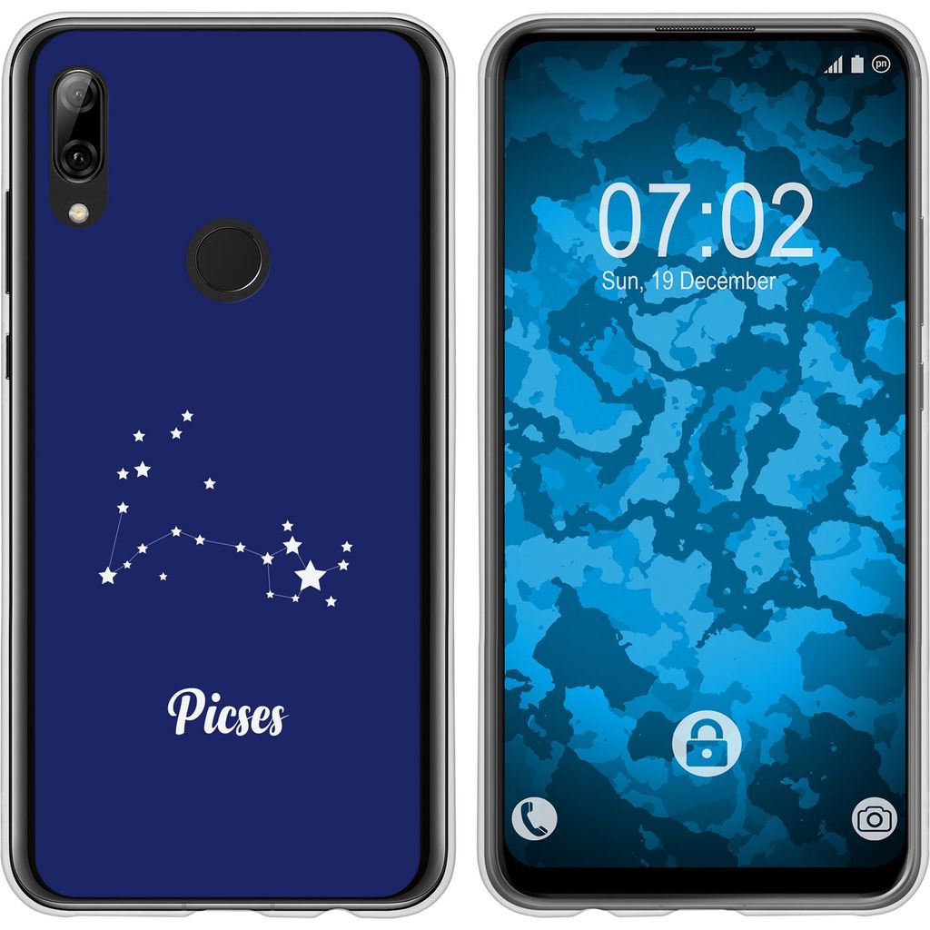 PhoneNatic Case kompatibel mit Huawei P Smart Z Silikon-Hülle SternzeichenPisces M1