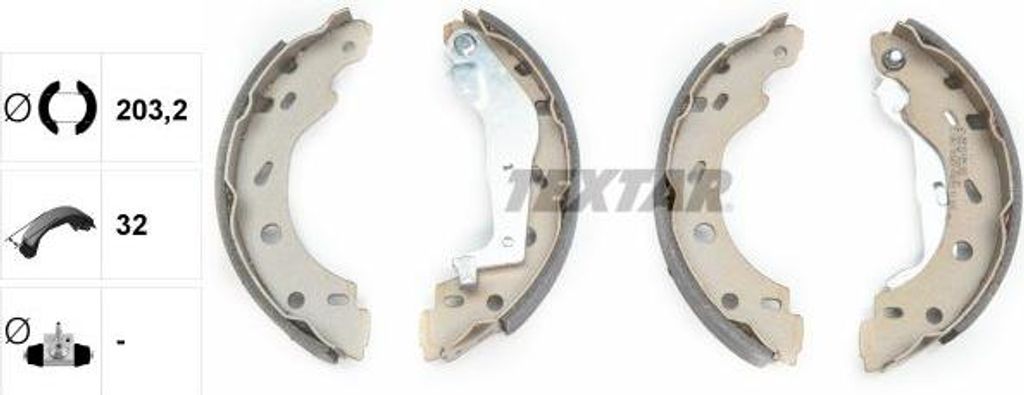TEXTAR 91057400 Bremsbackensatz OE 0001440V001000000 kompatibel mit Roadster, Fortwo, Crossblade, City-Coupe, Cabrio