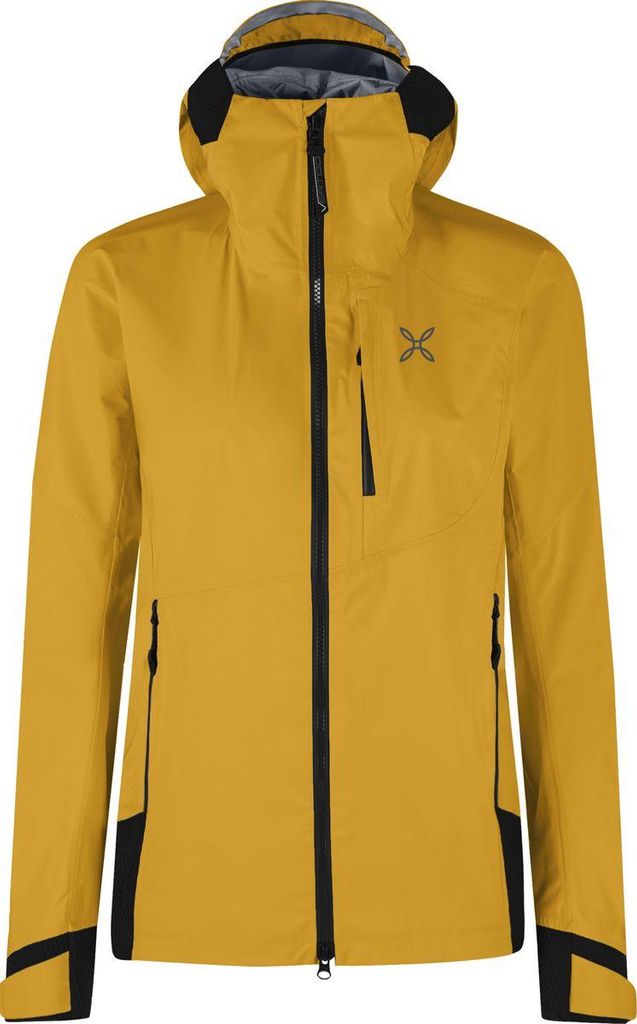 Vertigo 3L Jacket Woman - leichte, wasserdichte Damenjacke für Bergsport, Montura, Farbe:348-MUSTARD, Größe:M