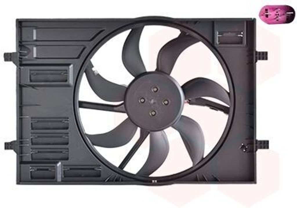 VAN WEZEL 0337747 Lüfter Motorkühlung Kühlerlüfter für VW Golf VII Schrägheck (5G1, BQ1, BE1, BE2) Wasserkühler Ø445mm