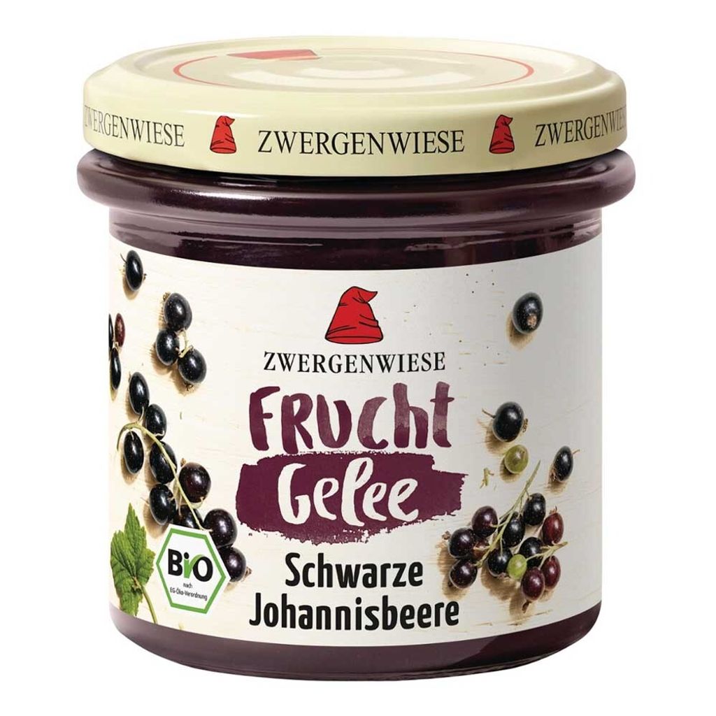 Zwergenwiese -  FruchtGelee Schwarze Johannisbeere - 160g Produktbild 