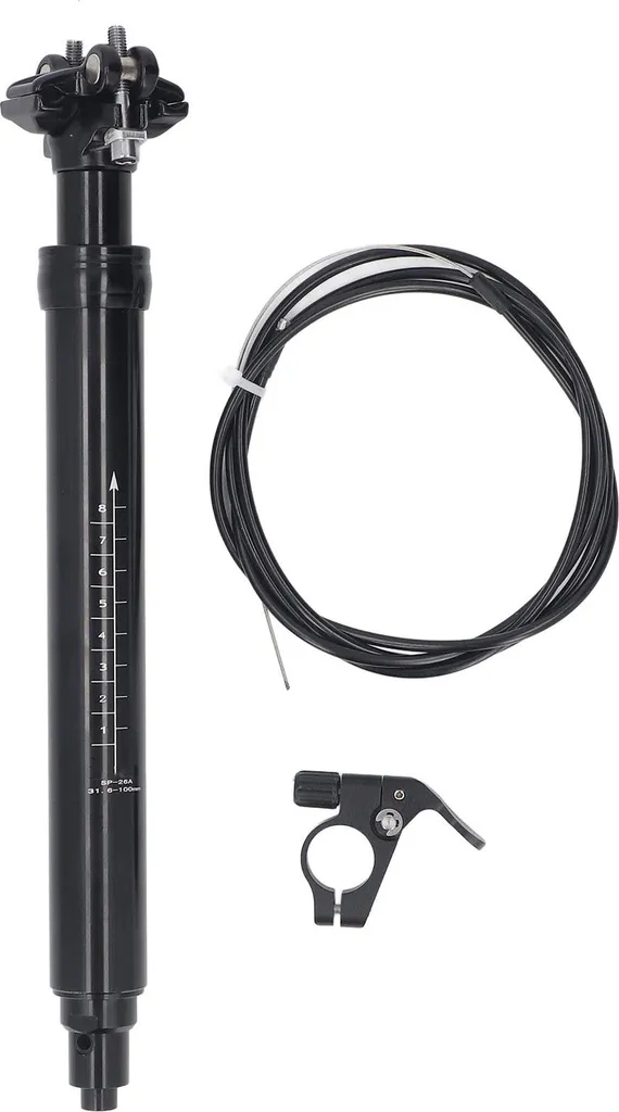 Tige de selle dropper VTT en aluminium 31,6 mm avec passage interne