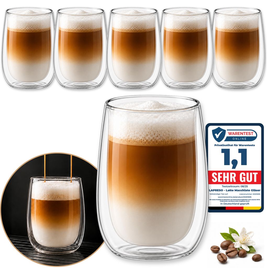 LAPRESO® Cappuccino Gläser Doppelwandig